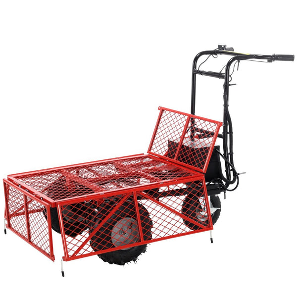 English Elm Wheelbarrow Electric Utility Cart 500w Brushless Motor 500lb Hauling Outdoor Power ET301713RDF
