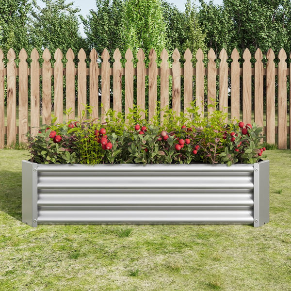 English Elm Metal Raised Garden Bed - 4X2Ft Galvanized Planter For Flowers, Vegetables & Herbs - Easy Assembly! W84091001