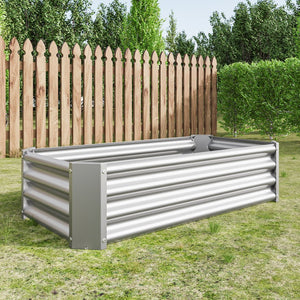 English Elm Metal Raised Garden Bed - 4X2Ft Galvanized Planter For Flowers, Vegetables & Herbs - Easy Assembly! W84091001
