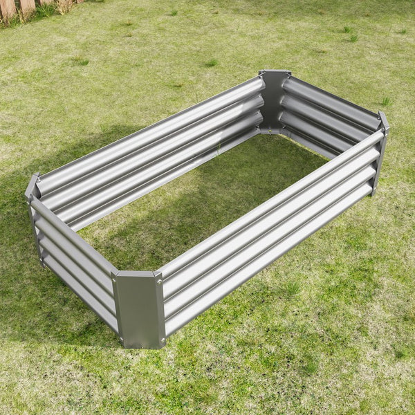English Elm Metal Raised Garden Bed - 4X2Ft Galvanized Planter For Flowers, Vegetables & Herbs - Easy Assembly! W84091001