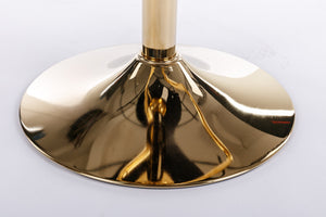 English Elm Set of 2 Velvet Swivel Bar Stools with Gold Legs, Chrome Footrest, Height Adjustable Modern Counter Chairs Black W124983609