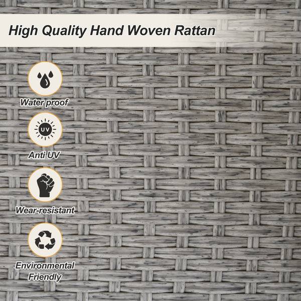 English Elm GO 51.9" 2-Person Hanging Seat - Black Rattan Woven Swing Chair with Waterproof Cushions, 500LB WF531575AAA