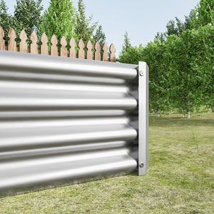 English Elm 2pcs Galvanized Steel Rectangular Raised Garden Beds Rust Resistant Outdoor Planter Set W840P478541