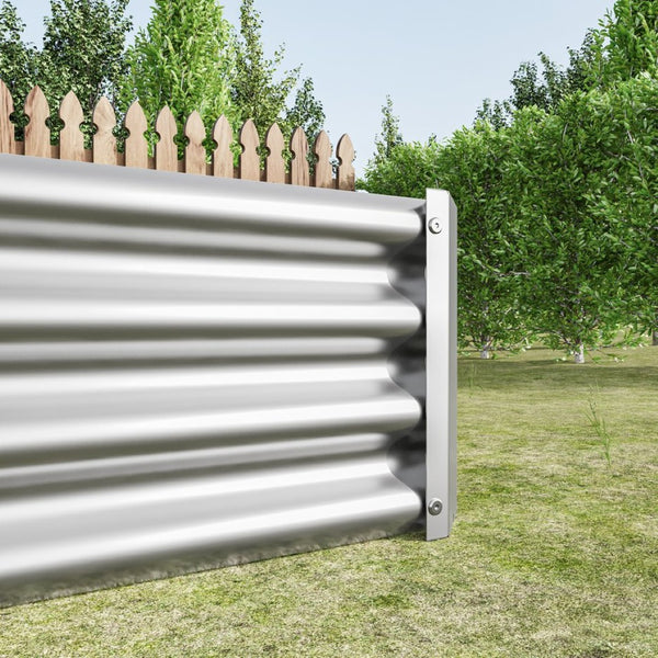 English Elm 2pcs Galvanized Steel Rectangular Raised Garden Beds Rust Resistant Outdoor Planter Set W840P478541