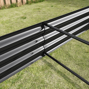 English Elm 2pcs Galvanized Steel Rectangular Raised Garden Beds Rust Resistant Outdoor Planter Set W840P478540