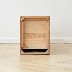 English Elm Solid Oak Cabinet with Brass Hardware Modular Nightstand or Living Room Storage W128373063