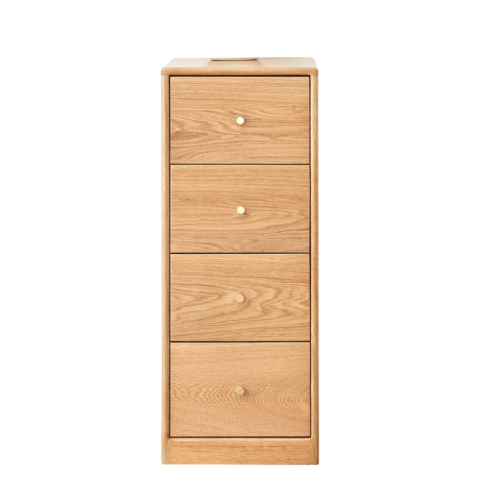 English Elm Solid Oak Cabinet with Brass Hardware Modular Nightstand or Living Room Storage W128373063