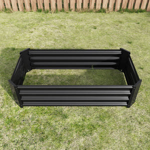 English Elm Metal Raised Garden Bed 4x2x1ft - Galvanized Anti-Rust Planter Box with Open Bottom, Easy Assemble W84090999