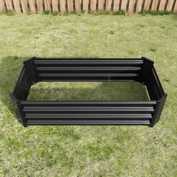 English Elm Metal Raised Garden Bed 4x2x1ft - Galvanized Anti-Rust Planter Box with Open Bottom, Easy Assemble W84090999