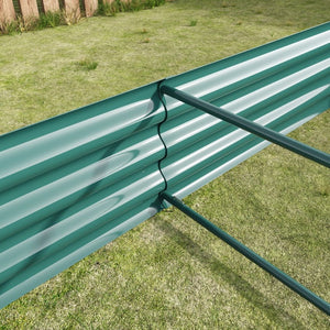 English Elm 2pcs Galvanized Steel Rectangular Raised Garden Beds Rust Proof Outdoor Planting Set W840P478542
