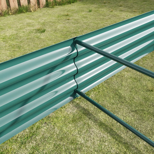 English Elm 2pcs Galvanized Steel Rectangular Raised Garden Beds Rust Proof Outdoor Planting Set W840P478542
