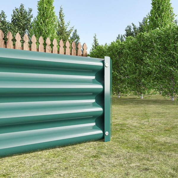 English Elm 2pcs Galvanized Steel Rectangular Raised Garden Beds Rust Proof Outdoor Planting Set W840P478542