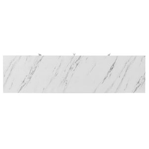 English Elm Trexm Light Luxury Sideboard Gold Legs Marble Top Four Door Storage Cabinet WF295368AAK