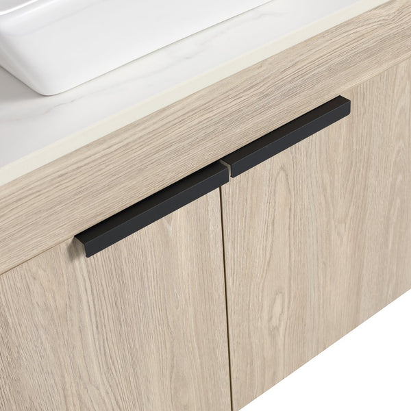 English Elm 30" Modern Floating Bathroom Vanity Set With Ceramic Sink, Soft-Close Doors & Stylish Storage Space W999S00022