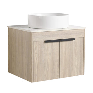 English Elm 24 Vanity Cabinet 24-inch Solid Hardwood Plywood Bathroom Vanity Base with Soft-Close Doors, Handles W99967958