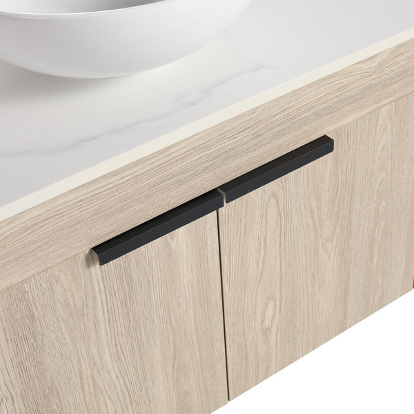 English Elm 30" Modern Floating Bathroom Vanity Set With Ceramic Sink, Soft Close Doors & Ample Storage Space W999S00020