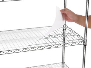 English Elm 6 Tier Heavy Duty Wire Shelving Unit 6000 lb Capacity NSF Certified Adjustable Shelves on Wheels Chrome W155079891