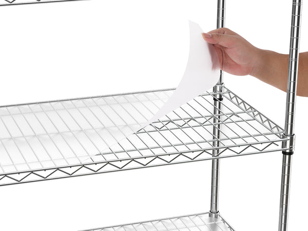 English Elm 6 Tier Heavy Duty Wire Shelving Unit 6000 lb Capacity NSF Certified Adjustable Shelves on Wheels Chrome W155079891