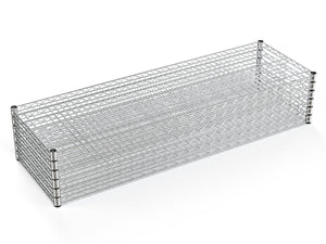 English Elm 6 Tier Heavy Duty Wire Shelving Unit 6000 lb Capacity NSF Certified Adjustable Shelves on Wheels Chrome W155079891