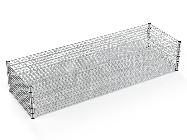 English Elm 6 Tier Heavy Duty Wire Shelving Unit 6000 lb Capacity NSF Certified Adjustable Shelves on Wheels Chrome W155079891