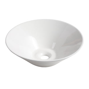 English Elm 30''Modern Floating Bathroom Vanity Wall Mounted White Oak with Ceramic Vessel Sink & Soft-Close Doors W999S00024