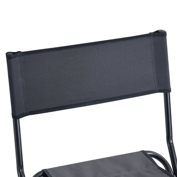 English Elm 4-piece Folding Camp Chair Set with Oxford Cloth Seat and Built-in Storage Pocket W24172222
