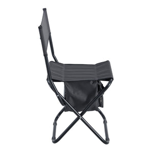 English Elm 4-piece Folding Camp Chair Set with Oxford Cloth Seat and Built-in Storage Pocket W24172222