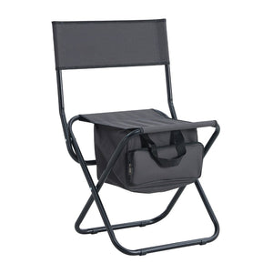 English Elm 4-piece Folding Camp Chair Set with Oxford Cloth Seat and Built-in Storage Pocket W24172222