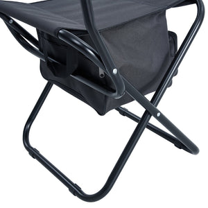 English Elm 4-piece Folding Camp Chair Set with Oxford Cloth Seat and Built-in Storage Pocket W24172222