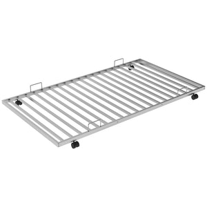 English Elm Twin Over Full Steel Bunk Bed with Trundle Dual Ladder Access Guardrails Kids Room Silver MF286667AAN