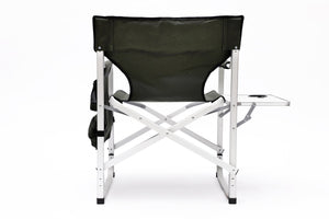 English Elm 2-piece Oversized Folding Directors Chairs with Side Table Padded Oxford Camping Seat Set W24172220