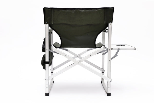 English Elm 2-piece Oversized Folding Directors Chairs with Side Table Padded Oxford Camping Seat Set W24172220