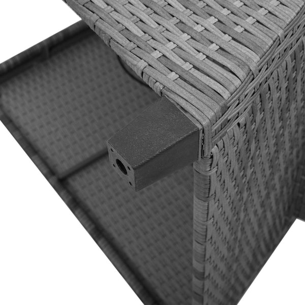 English Elm U_style Outdoor Hdpe Rattan Two Person Lounge Set with Tempered Glass Coffee Table WY000325AAA