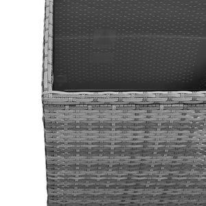 English Elm U_style Outdoor Hdpe Rattan Two Person Lounge Set with Tempered Glass Coffee Table WY000325AAA