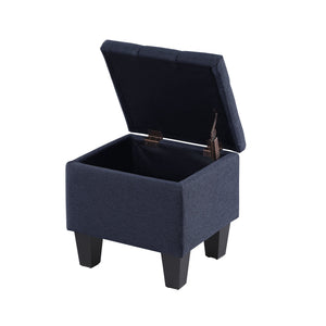 English Elm Large Storage Ottoman Bench Set 3-in-1 Tufted Linen Seat with Silent Hinges, 250lb Capacity, Quick Assembly W142083038