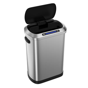 English Elm 50L Smart Motion Trash Can with Silent Slow-Close Lid, 50L/13.2Gal Stainless Steel Sensor Bin W155073165
