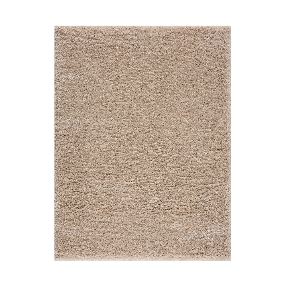 English Elm Super Plush Polyester Shag Area Rug with High Pile, Non-Slip Latex Backing, Easy Vacuum Care, Chic Texture Cream 78.74 L x 6.69 W x 6.69 H B03597946