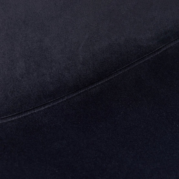 English Elm A set of 6 dining chairs Black velvet cushioned side chairs with gold spoon legs, modern medieval flair W1151124302