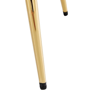 English Elm Dining Chairs Set of 4 Black Velvet Mid-Century Spoon-Shaped Side Chairs with Gold Metal Legs, Cushioned Comfort and Easy Assembly W115173229