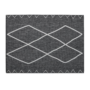 English Elm Moroccan Darya Indoor/Outdoor Rug 8x10 Flatweave Polypropylene Geometric Grey White Stain‑Resistant Fade‑Proof Durable B03595719