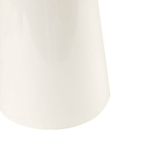 English Elm Triangular Tristan Ceramic and Wood Table Lamp — Mid-Century Modern Two-Tone Base, Cream Drum Shade, Included Bulb B03596586