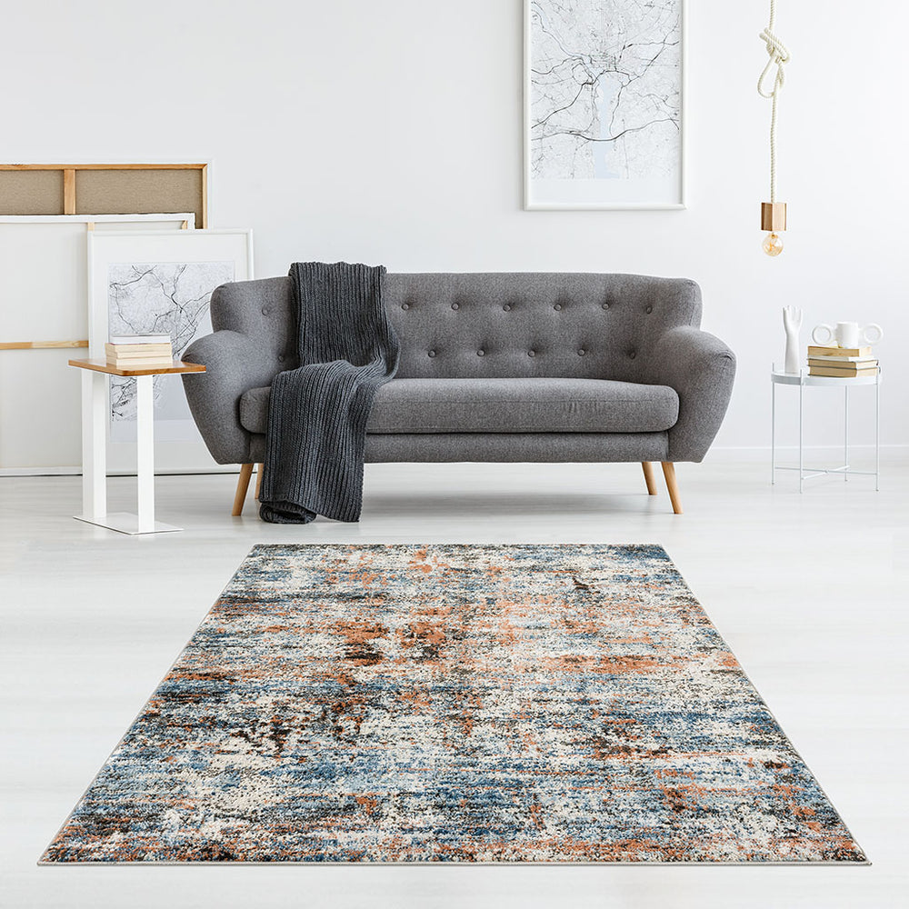 English Elm Abstract Abstract Area Rug Madison Park Newport 5x7 Multicolor Modern Machine-Woven Soft Pile Non-Slip Pad Recommended B03597930