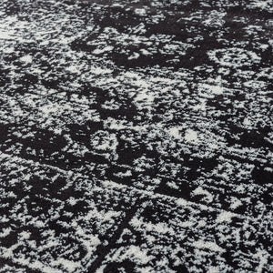 English Elm Distressed Madison Park Chadwick Persian Woven Rug - Black & Cream Distressed Vintage Look, OEKO-TEX Safe, Stain Resistant B03598020