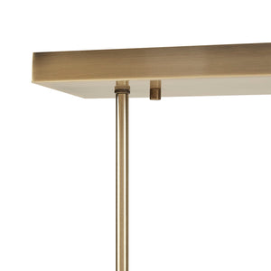 English Elm Helena Industrial 6-Light Frosted Glass Globe Linear Chandelier, Antique Brass Open Cage Fixture B03596555