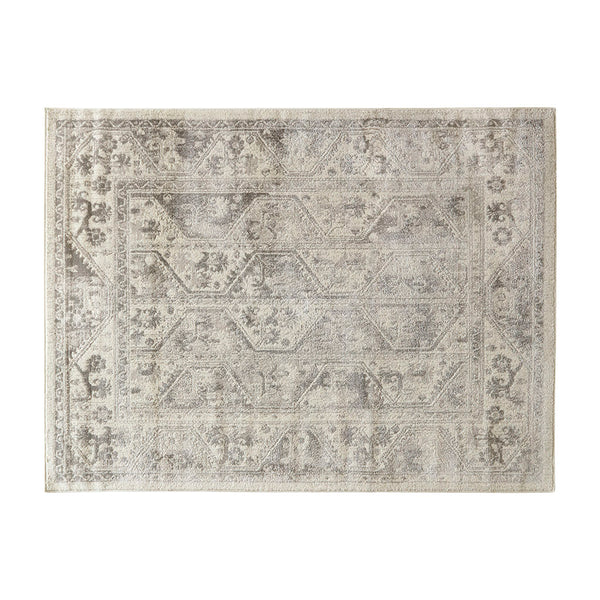 English Elm Tiled Madison Park Dakota Tile Border Area Rug, 8x10 Beige Cream Geometric Medium Pile, Non-Slip B03597920