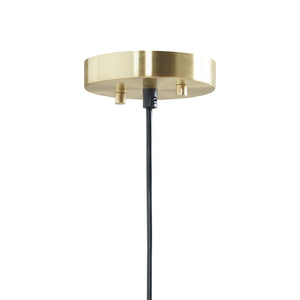 English Elm 2-Tier Layered Shade Pendant Matte White & Gold Mid-Century Modern Dining Light Fixture, 15" Dia B03596563