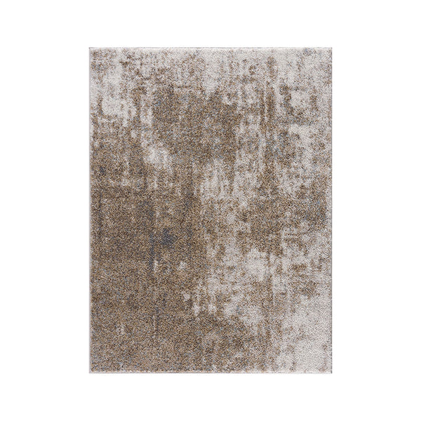 English Elm Cozy Plush Shag Area Rug with Abstract Modern Design, High-Pile Softness, Non-Slip Backing for Home Decor Grey+Cream 62.99 L x 5.12 W x 5.12 H B03597966