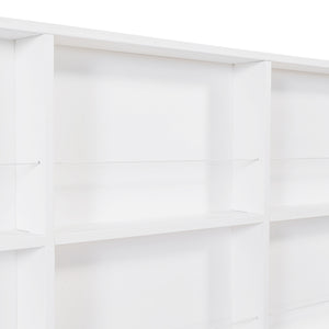 English Elm Wooden Twin House Bed with Roof & 2 Drawers, Storage Shelf, Pine Frame, Contemporary White Finish WF301456AAK