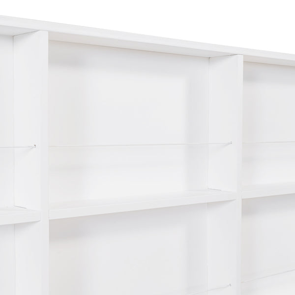 English Elm Wooden Twin House Bed with Roof & 2 Drawers, Storage Shelf, Pine Frame, Contemporary White Finish WF301456AAK