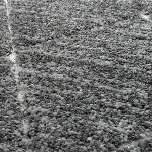 English Elm Talas Sophie Shag Area Rug 5x7 Grey Cream Diamond Trellis High Pile Plush, Non-Slip, OEKO-TEX Certified B03597989